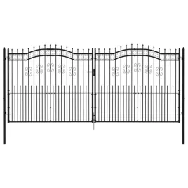 brama-z-grotami-czarna-406x223-cm-malowana-proszkowo-stal