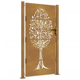 furtka-ogrodowa-105x180-cm-stal-kortenowska-motyw-drzewa