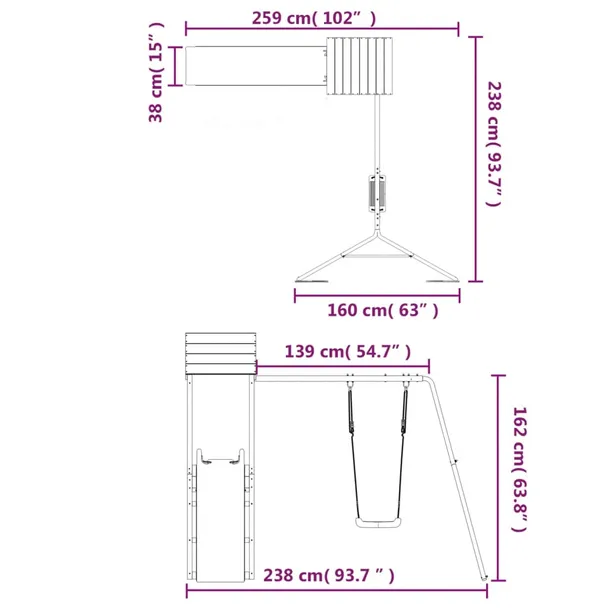plac-zabaw-do-ogrodu-lite-drewno-sosnowe-stan-nowy