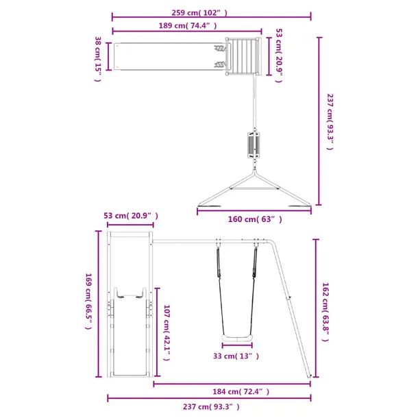 plac-zabaw-do-ogrodu-lite-drewno-sosnowe-stan-nowy