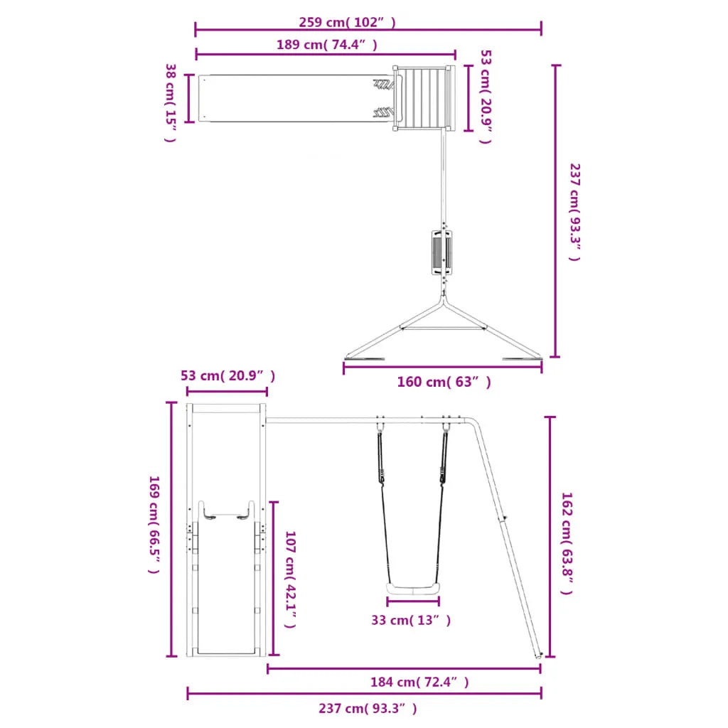 plac-zabaw-do-ogrodu-lite-drewno-sosnowe-stan-nowy