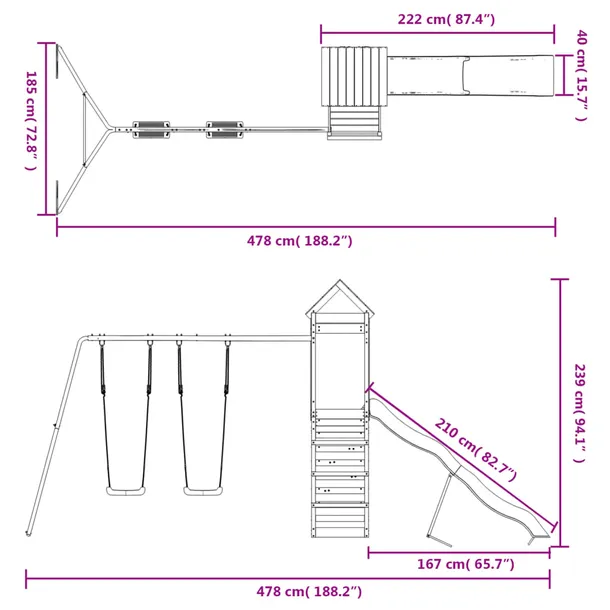 plac-zabaw-do-ogrodu-lite-drewno-sosnowe-stan-nowy