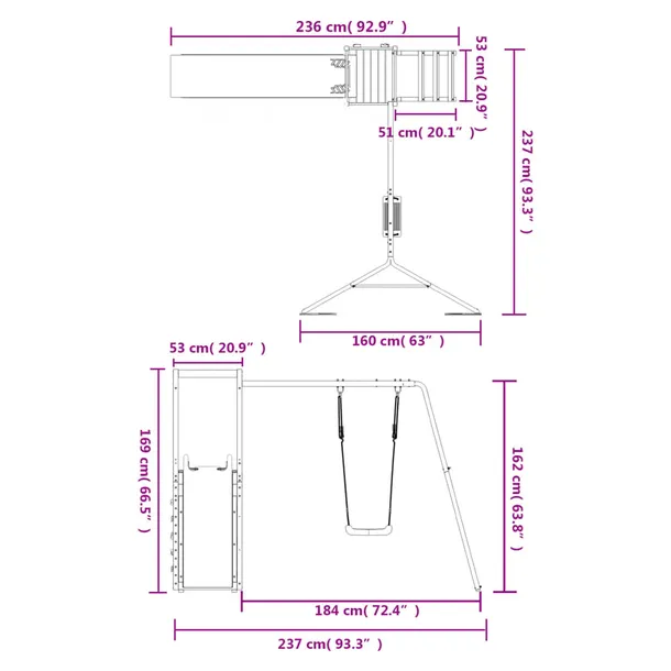 plac-zabaw-do-ogrodu-lite-drewno-sosnowe-stan-nowy
