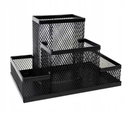 przybornik-na-dlugopisy-tres-przybornik-na-biurko-siatkowy-4a-czarny