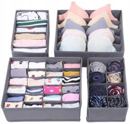 HomeFX Underwear Drawer Organizer - Set of 4