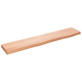 polka-jasnobrazowa-100x20x4cm-lakierowane-lite-drewno-debowe