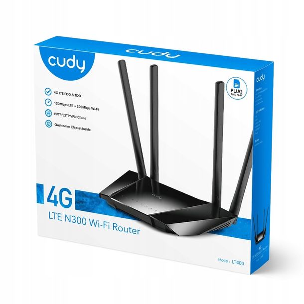Router na Karte Sim WIFI MODEM LTE 4G Bez Simloc CUDY LT400