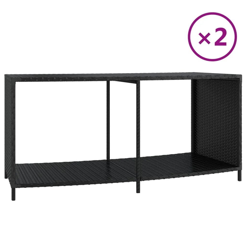 szafki-2-szt-czarne-polirattan-stan-nowy