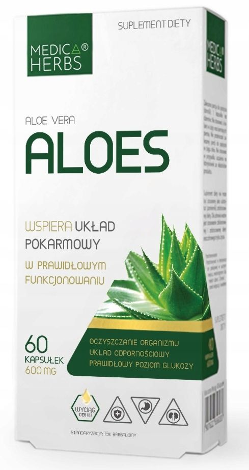 Medica Herbs Aloes 600 mg 60 kaps  155947710 - ERLI.pl