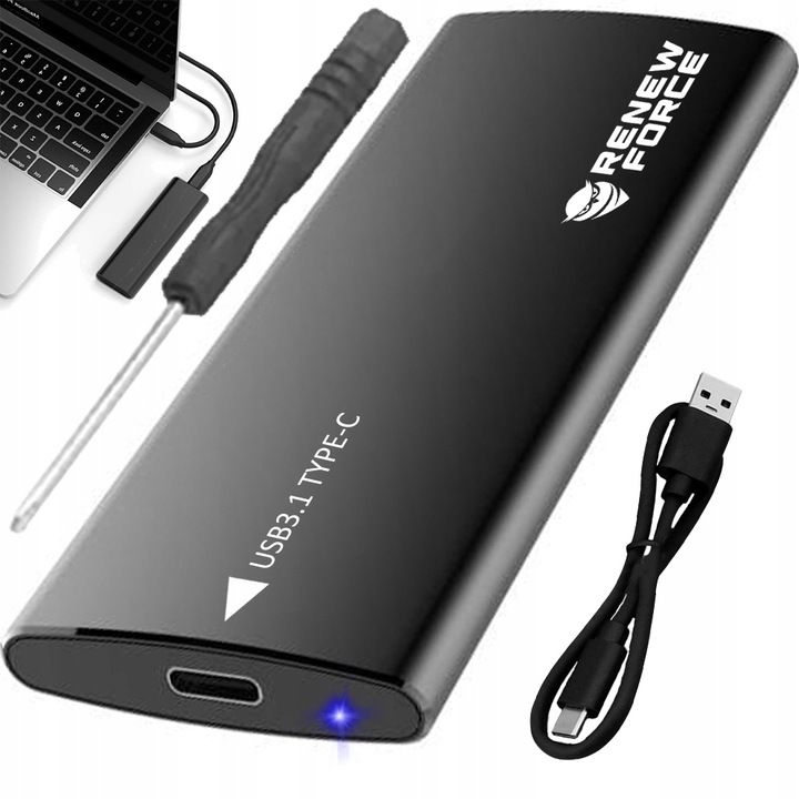ADAPTER DYSKU SSD M.2 USB-C 3.1 NGFF KIESZEŃ M2 - ERLI.pl