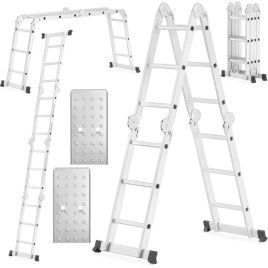 Zdjęcie produktu DRABINA aluminiowa przegubowa 4x3 Eco HIGHER + podest