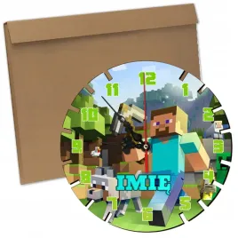 zegar-scienny-dzieciecy-imie-na-sciane-minecraft-prezent-mikolaj-swieta