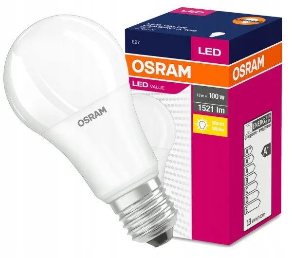 zar-led-13w-e27-banka-osram-ciepla-2700k-stan-nowy