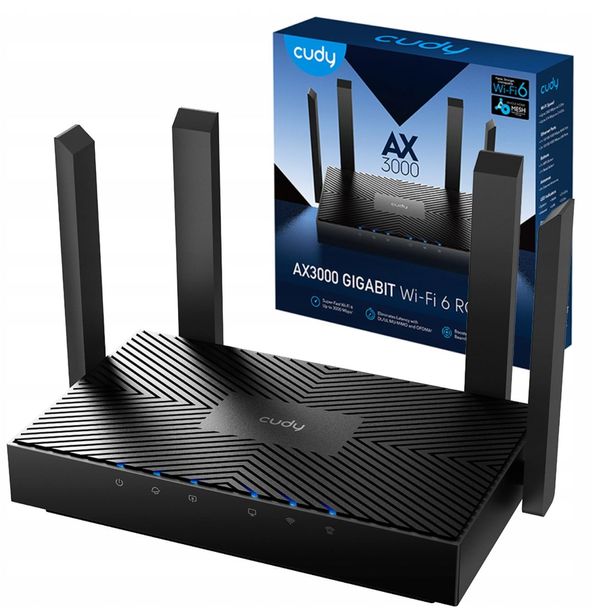 ROUTER RUTER DOMOWY MOCNY WIFI CUDY WR3000 WiFi 6 Mesh 10/100/1000Mbps