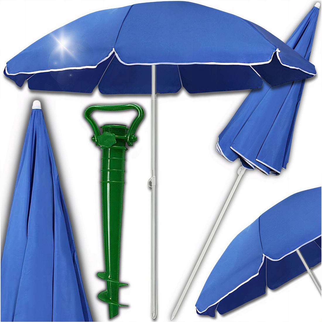 La Vida en Led Balinese parasol blauw of turquoise parasol 3 meter diameter Paradise Luhur (turquoise