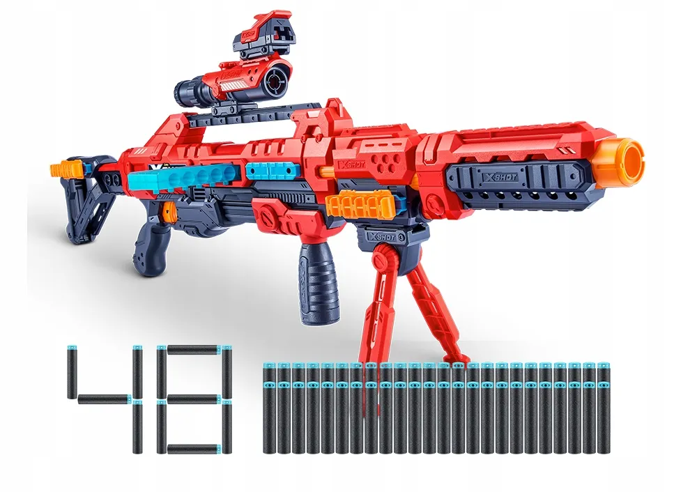 SNAJPERKA X-SHOT REGENERATOR KARABIN 2 MAGAZYNKI 12 DODATKÓW 48