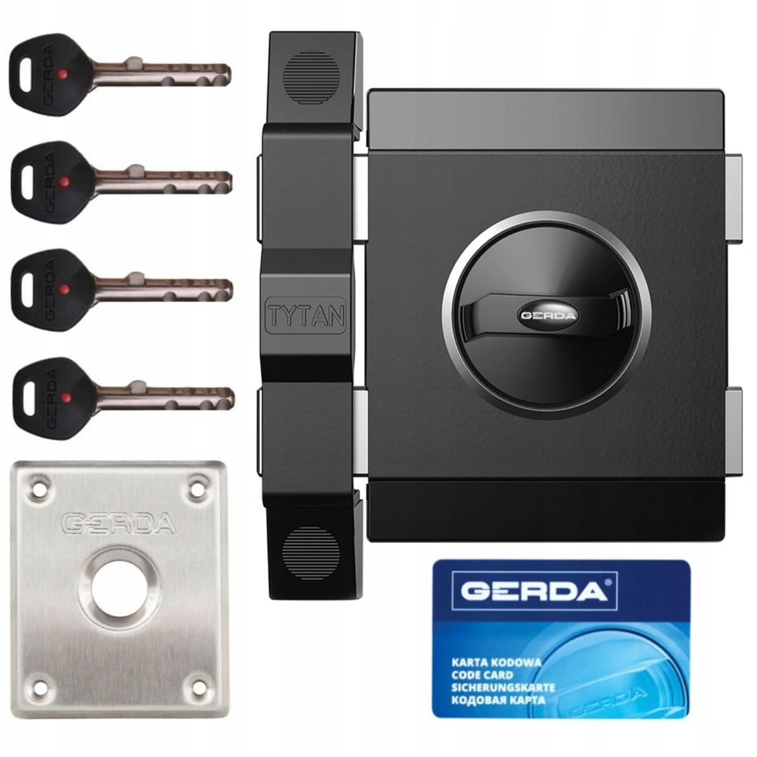 ZAMEK NAWIERZCHNIOWY GERDA TYTAN ZX PRAWY CZARNY – 157808134 - ERLI.pl