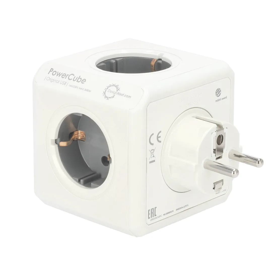 allocacoc-przedluzacz-powercube-original-usb-szary-stan-nowy