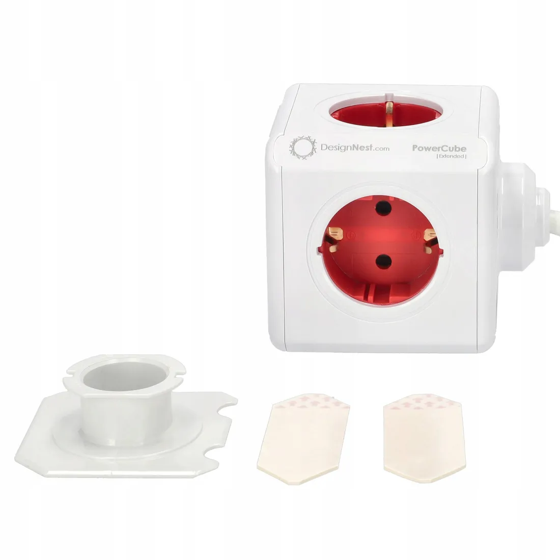 allocacoc-powercube-extended-3m-f-schuko-czerw-stan-nowy