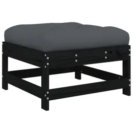 podnozek-ogrodowy-z-poduszka-czarny-lite-drewno-sosnowe