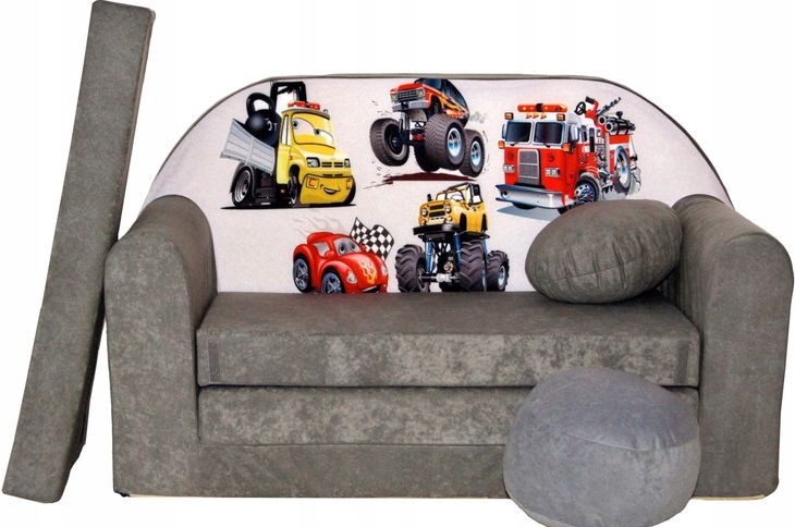 Фото - Дитячі меблі ﻿Kanapa sofa rozkładana dla dzieci piankowa pufa poduszka materac łóżko