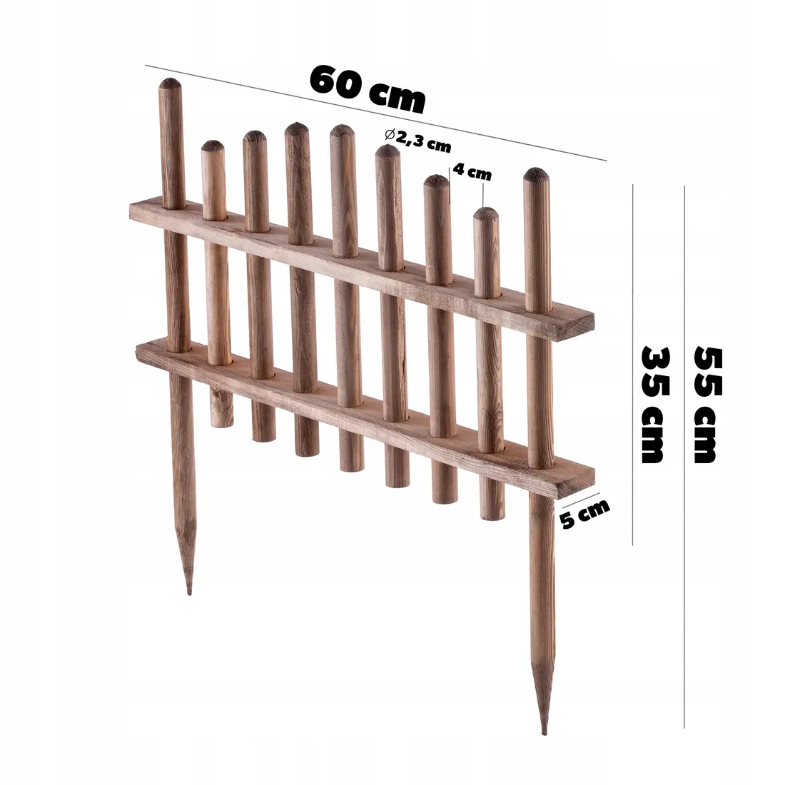 plotek-ogrodowy-drewniany-palisada-60cm-stan-nowy