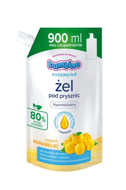 BAMBINO Rodzina żel pod prysznic Mirabelka 900ml-Zdjęcie-0