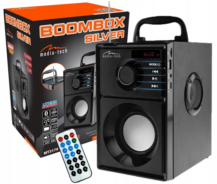 ﻿GŁOŚNIK BEZPRZEWODOWY BLUETOOTH RADIO BOOMBOX BT NA BUDOWĘ W PLENER