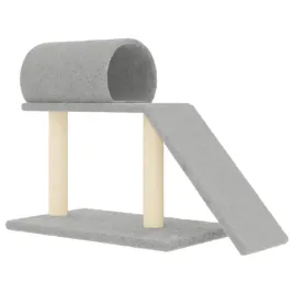 drapak-dla-kota-z-tunelem-i-drabinka-jasnoszary-555-cm