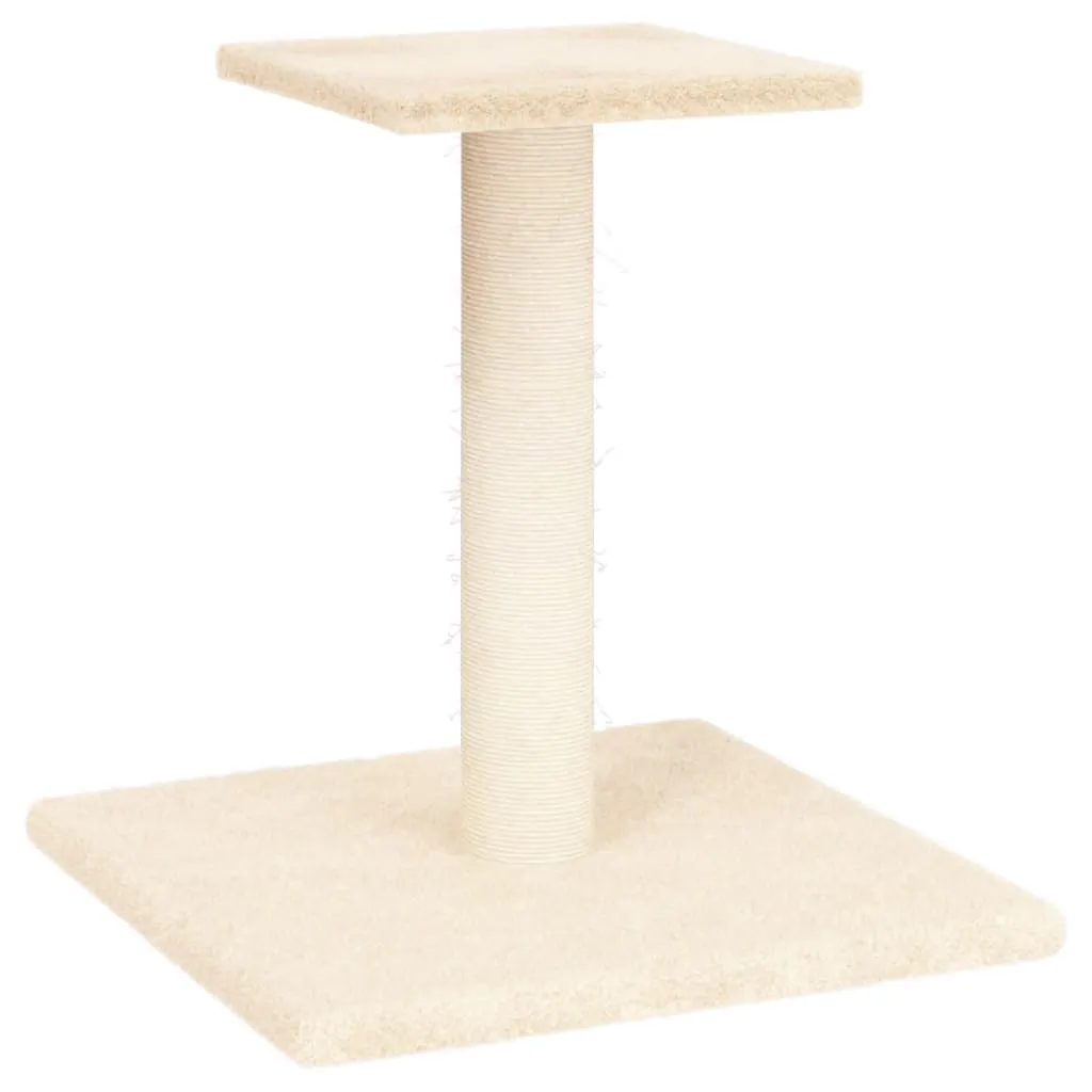 drapak-dla-kota-z-platforma-kremowy-38-cm-stan-nowy