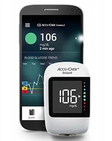 Glukometr Accu-Chek Instant biały 110 pasków - ERLI.pl