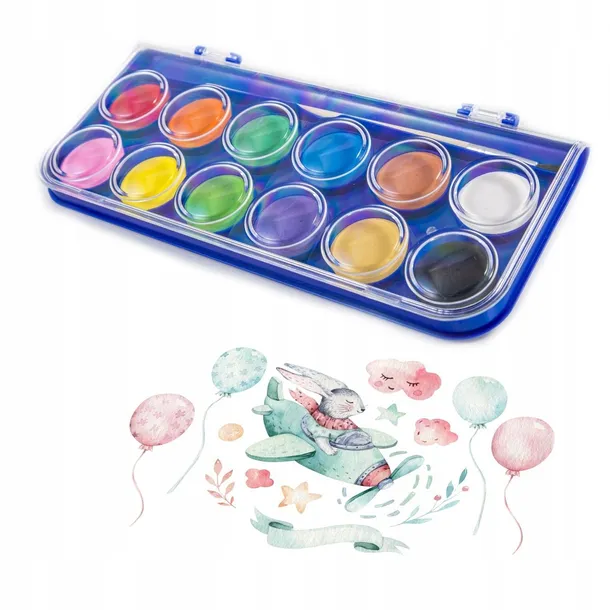 farby-akwarelowe-12-kolorow-kidea-kolor-wielokolorowy