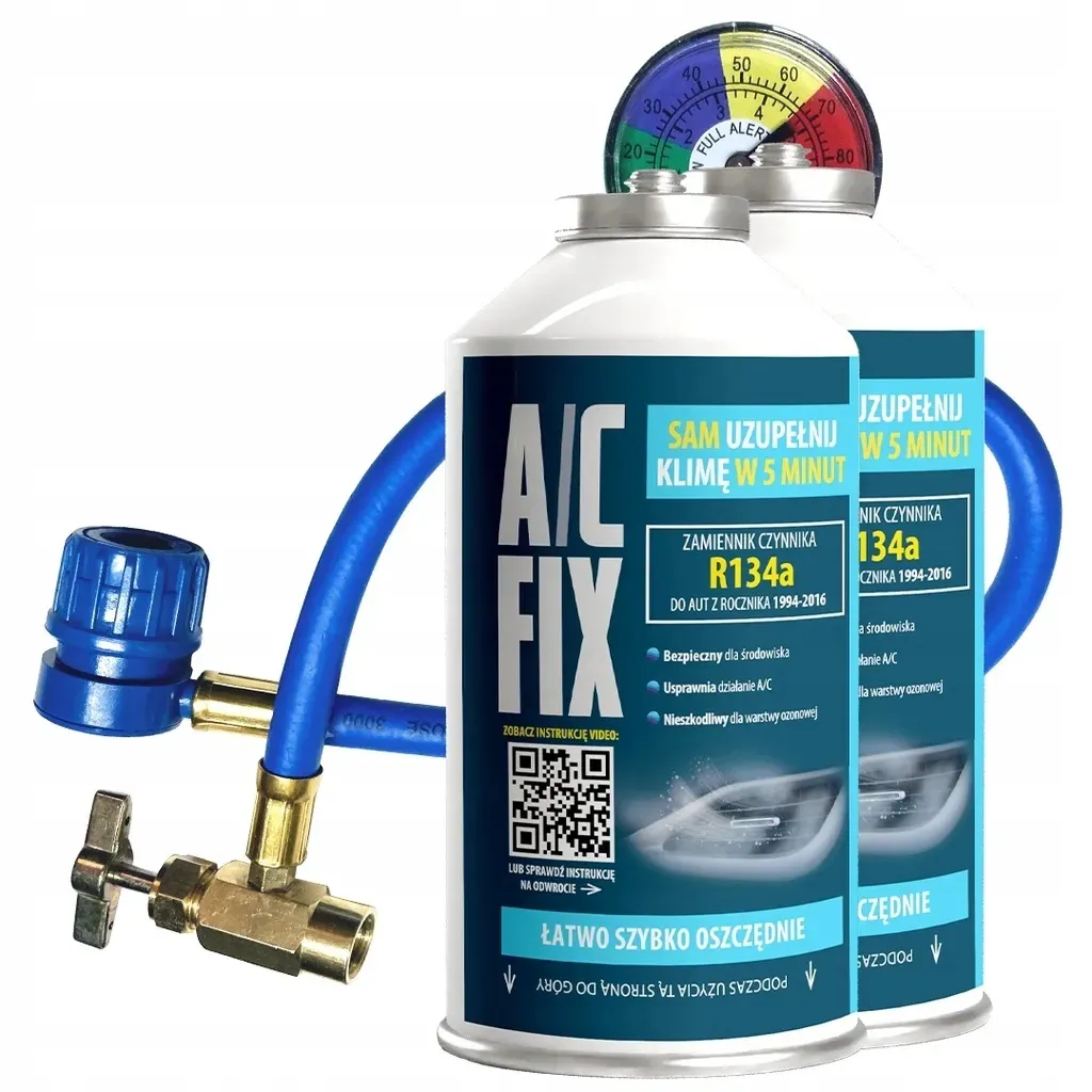 AC FIX zestaw 2x Gaz do klimatyzacji R134A Przewód - ERLI.pl