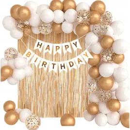 girlanda-balonowa-bialo-zlota-zestaw-urodziny