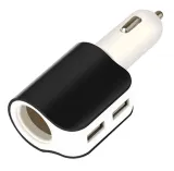ladowarka-samochodowa-do-telefonu-3-1a-2xusb-czarno-biala-pls24d-stan-nowy