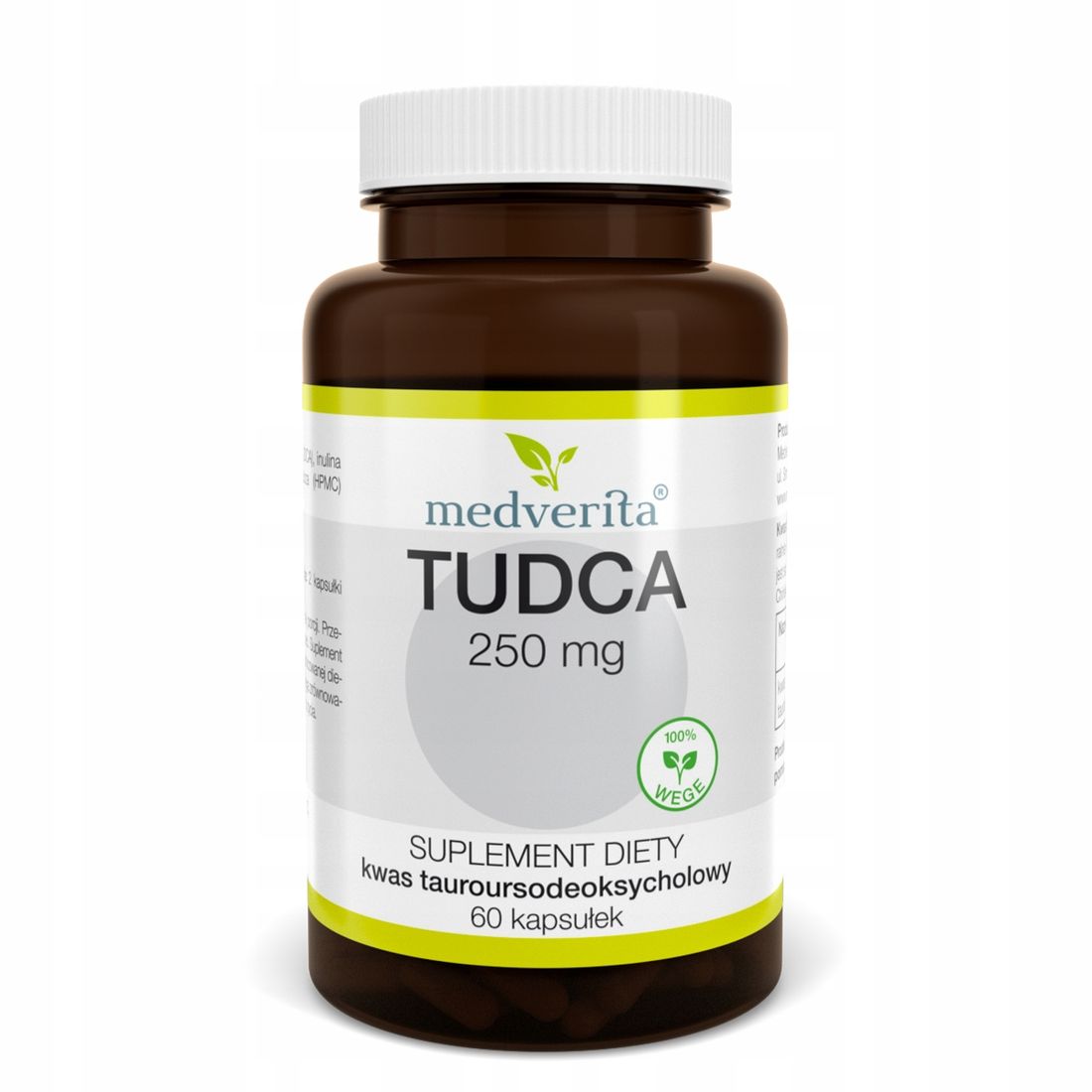 TUDCA 250 mg Kwas Tauroursodeoksycholowy - 60 kaps - ERLI.pl