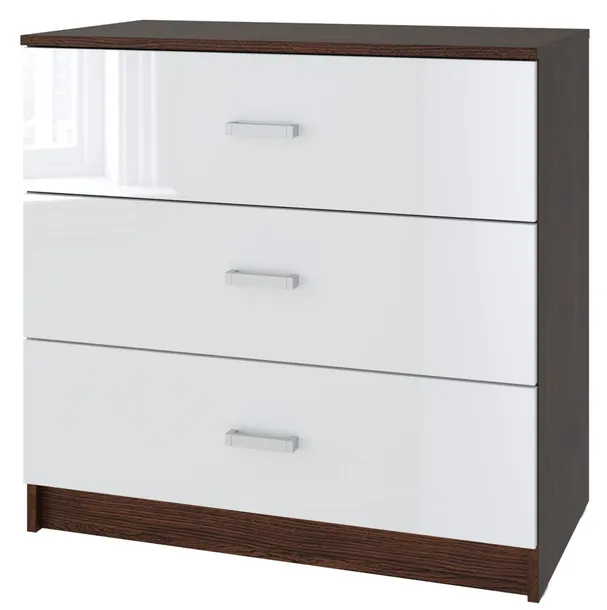 komoda-3s-basic-80x77x40cm-wenge-bialy-polysk