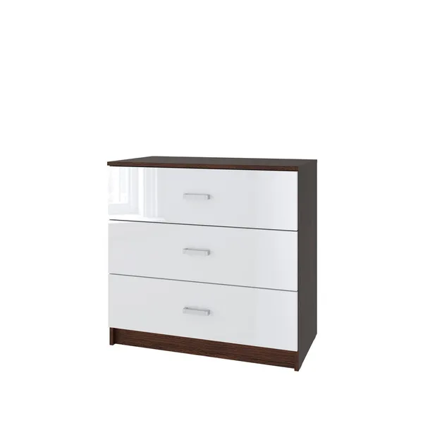 komoda-3s-basic-80x77x40cm-wenge-bialy-polysk