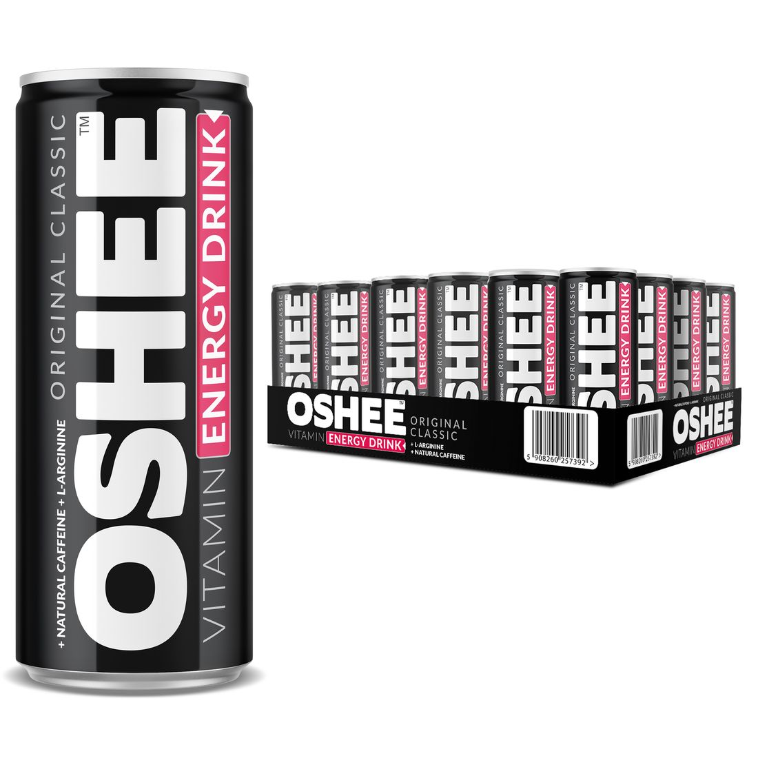 24x Gazowany napój OSHEE Energy Drink Classic witaminami i kofeiną 250 ml ERLI.pl