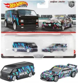 Hot Wheels Premium 2 Pack HKS MBK VAN / NISSAN SKYLINE GT-R