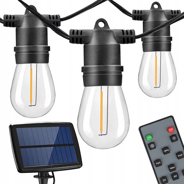 Zdjęcia - Girlanda ﻿ solarna LED Lampki 10 m + 10x żarówka LED