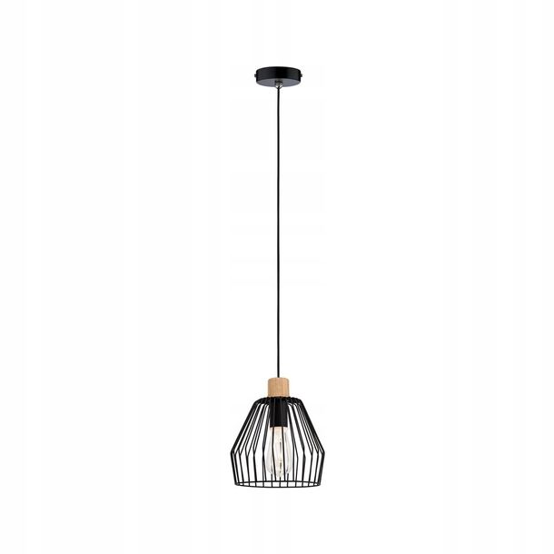 Zdjęcia - Żyrandol / lampa Paulmann ﻿Cameo Lampa wisząca IP44 max. 20W E27 Czarny/Drewn 