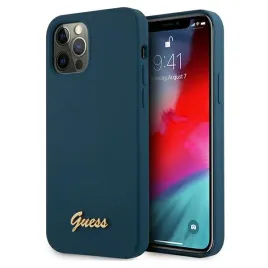 etui-guess-do-iphone-12-pro-max-67-niebieski-metal-logo-script