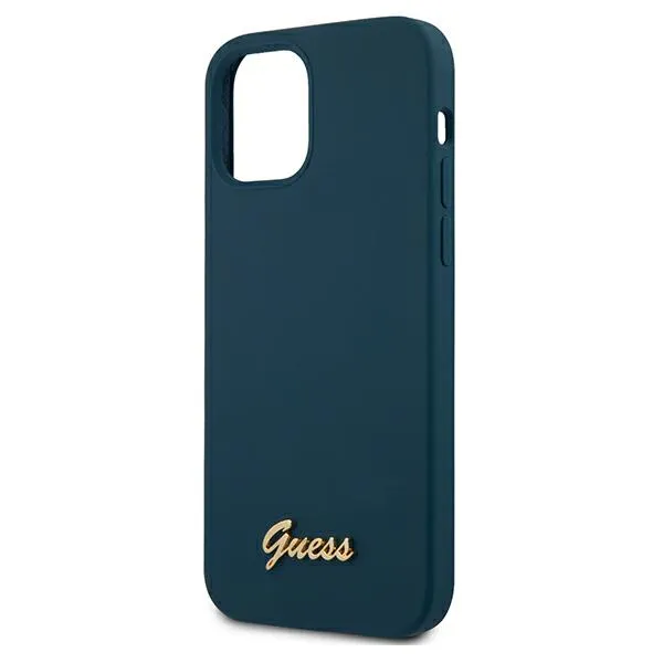 etui-guess-do-iphone-12-pro-max-67-niebieski-metal-logo-script-stan-nowy-kolor-niebieski