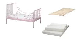 ikea-minnen-lozko-rosnace-rozowy-materac-plutten