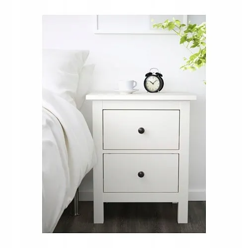 ikea-hemnes-komoda-2-szuflady-biala-bejca-stan-nowy