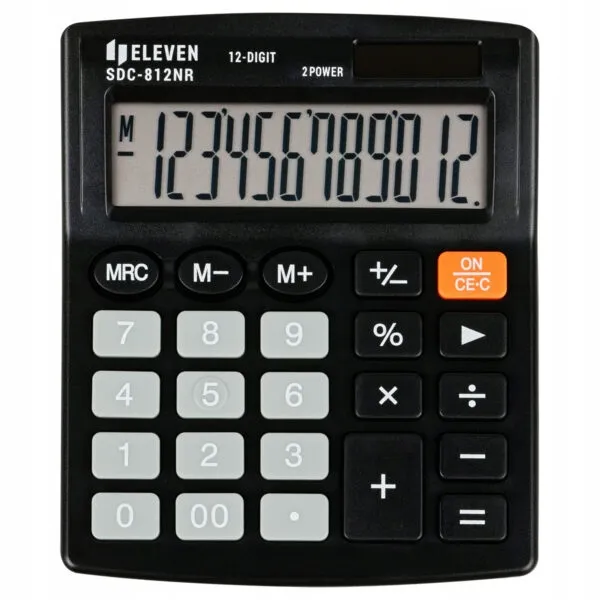 kalkulator-biurowy-eleven-sdc812nr-waga-z-opakowaniem-0-12-kg