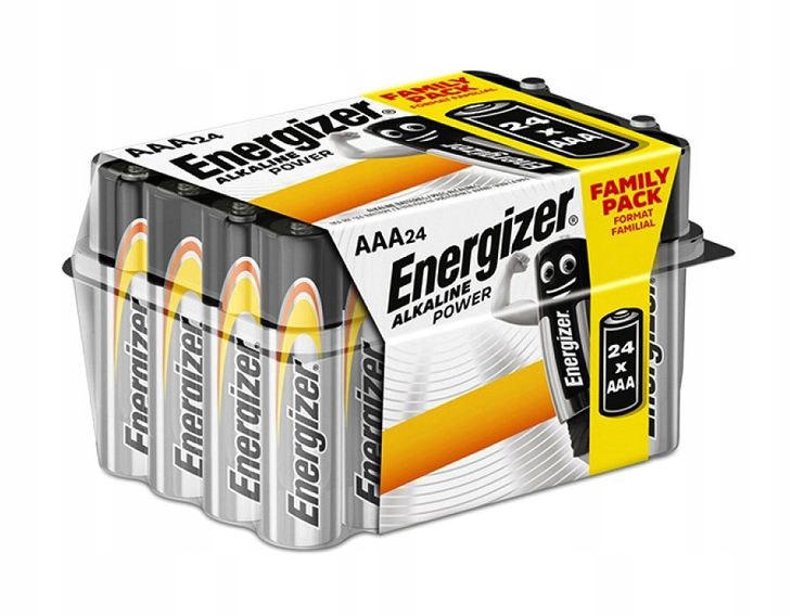 Mocne Baterie alkaliczne Energizer AAA Paluszki 24