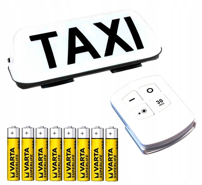 BEZPRZEWODOWA LAMPA KOGUT TAXI LED NA PILOTA MEGA-Zdjęcie-0