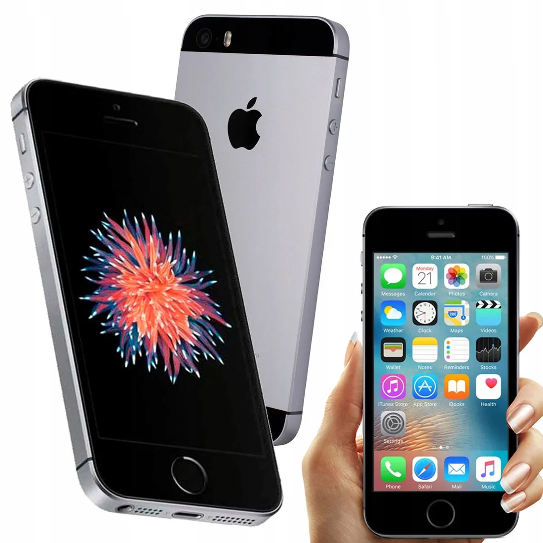 Smartfon APPLE IPHONE SE 64GB BLACK ładowarka GRATIS